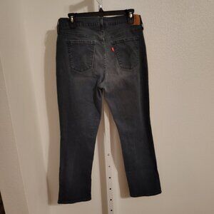 Levi's 505 Women's Jeans Size 12 Short Blue Straight Leg Stretch Denim